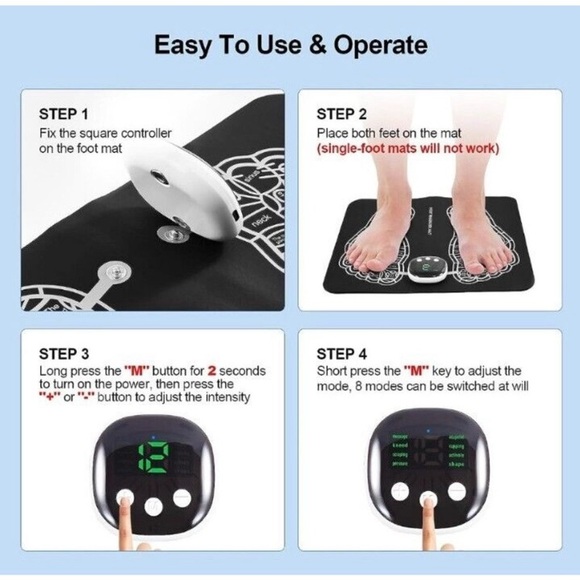 EMS Foot Massager Foot Phixnozar Neuropathy Fee For Circulation Pain Relief USA - Picture 15 of 16